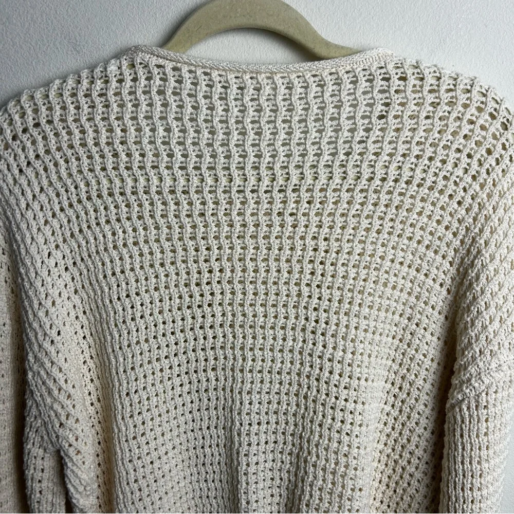 A.L.C. Ivory Open Knit Laney sweater size: M - Picture 9 of 9